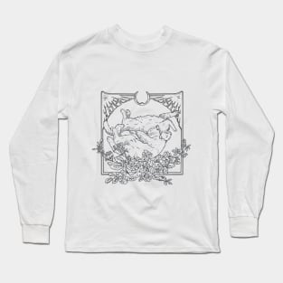 Cats cute graphic art spring Long Sleeve T-Shirt